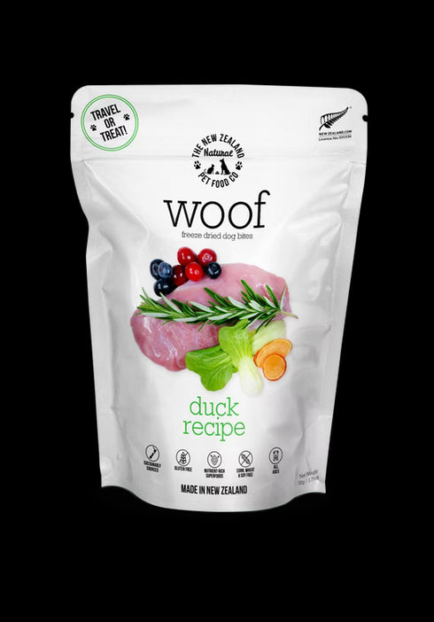 New Zealand Natural Pet Co Woof Freeze Dried Dog Treats - Duck - 1.76oz Bag